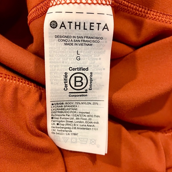 Orange Athleta Salutation Stash High Rise Skort (skirt w/ shorts underneath) (L) - Picture 5 of 5